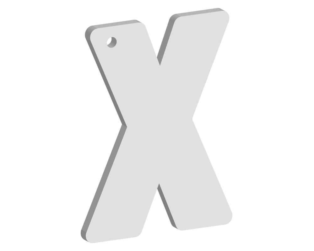 Initial Letter Keyring 60mm