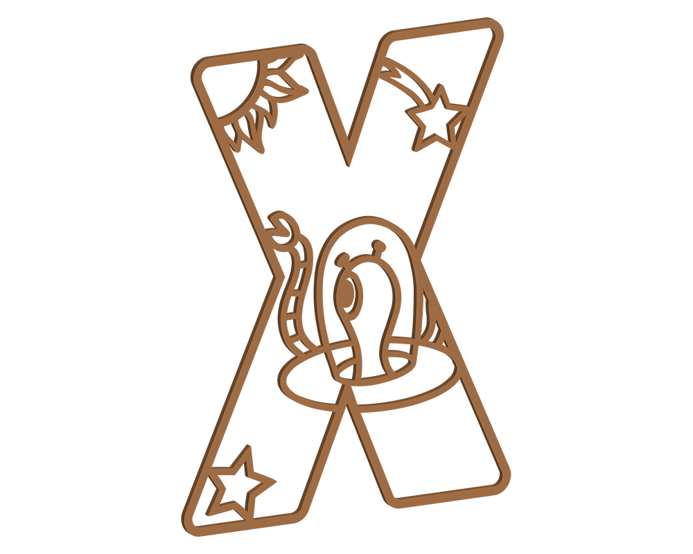 MDF Space Themed Letters