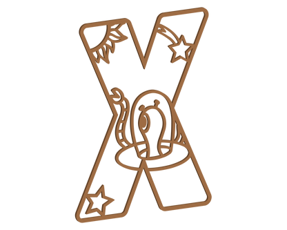 MDF Space Themed Letters