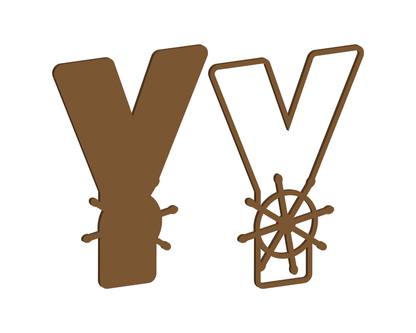 MDF Nautical Themed Letters (N-Z)