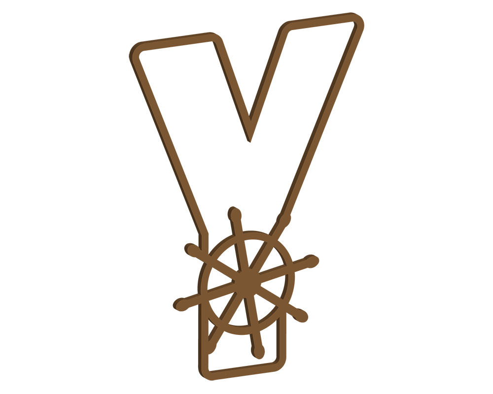 MDF Nautical Themed Letters (N-Z)