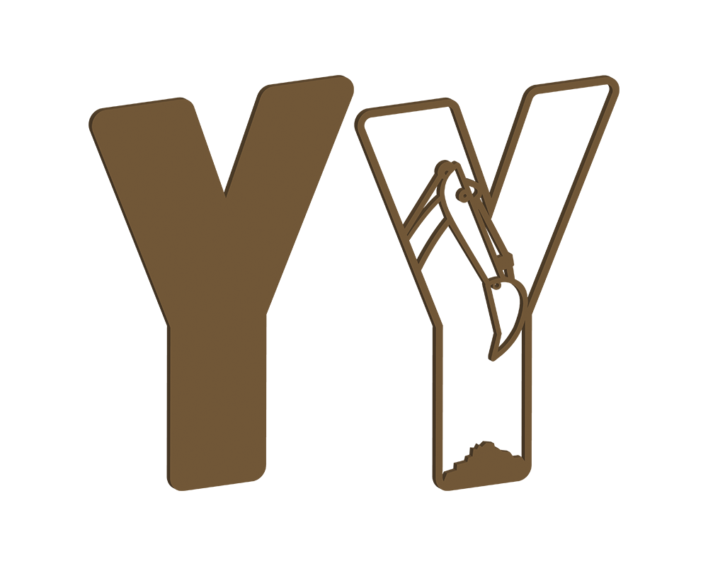 MDF Construction Themed Letters