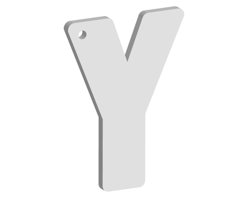 Initial Letter Keyring 60mm
