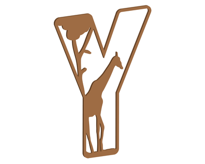 MDF Safari Themed Letters