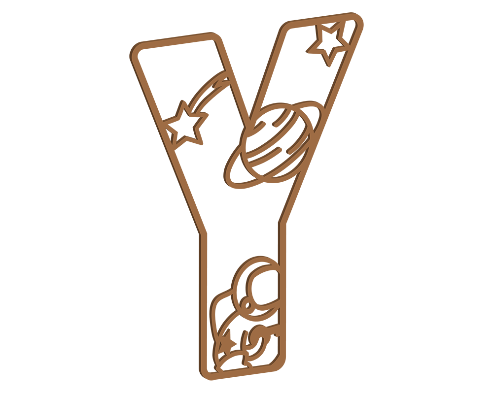 MDF Space Themed Letters