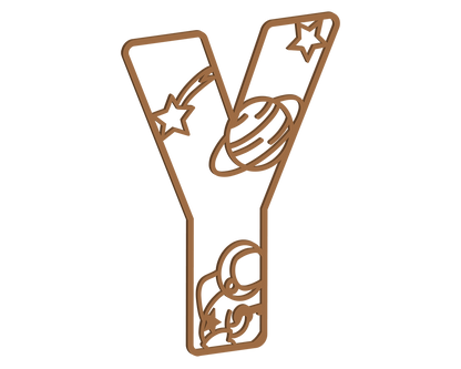 MDF Space Themed Letters