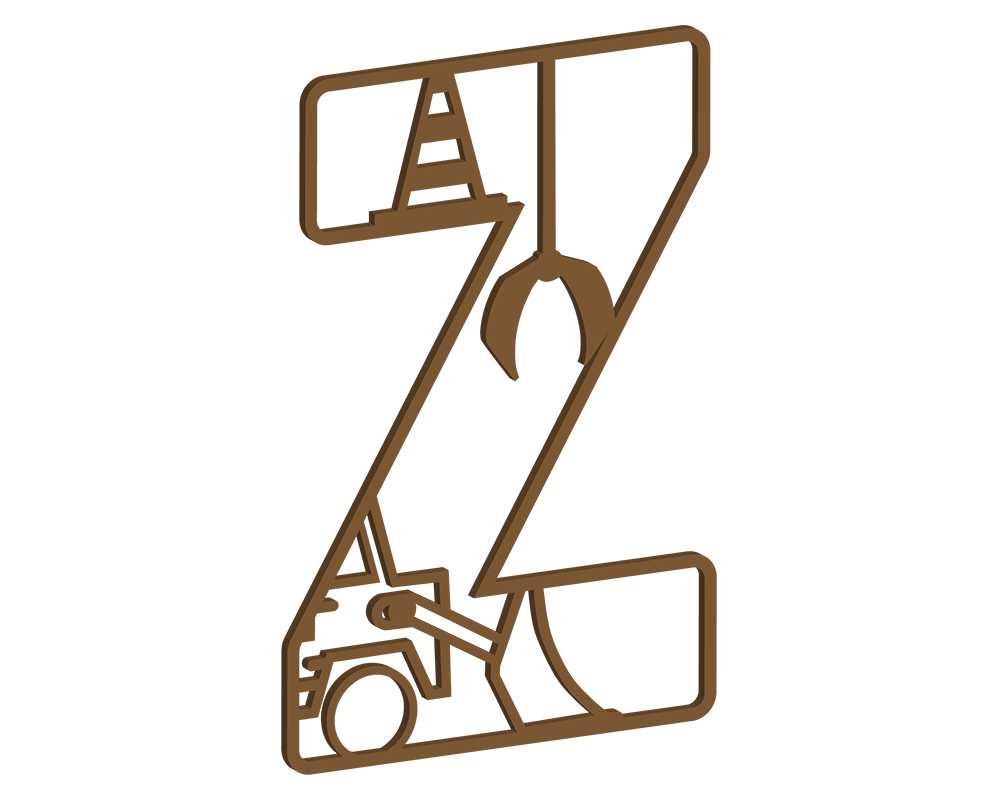 MDF Construction Themed Letters