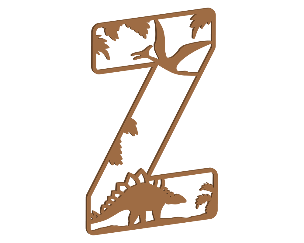 MDF Dino Themed Letters