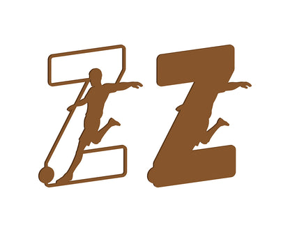 MDF Footballer Themed Letters