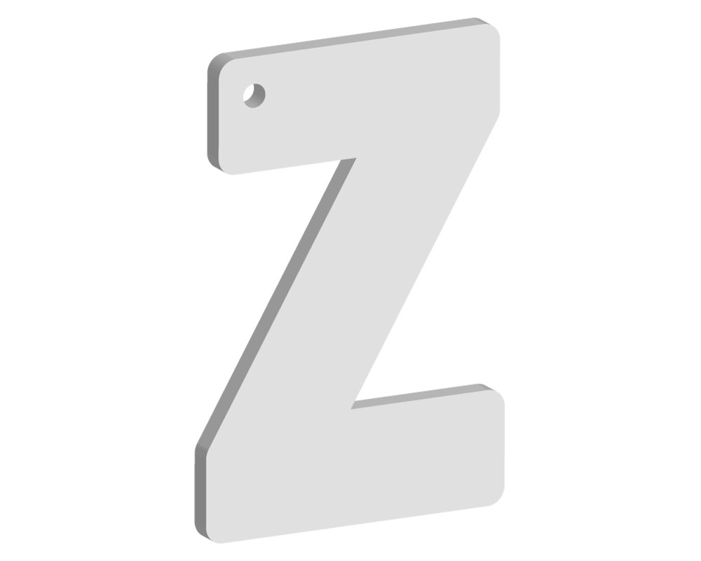 Initial Letter Keyring 60mm