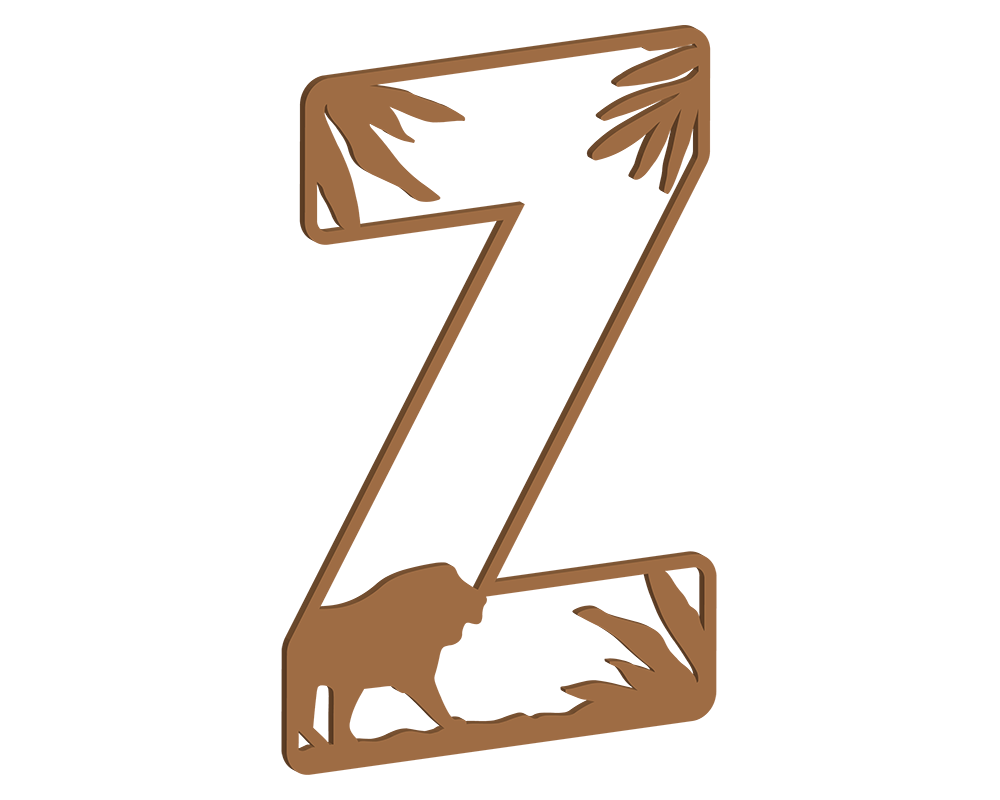 MDF Safari Themed Letters