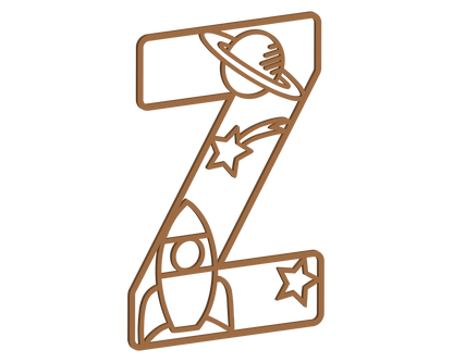 MDF Space Themed Letters