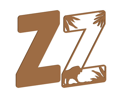 MDF Safari Themed Letters